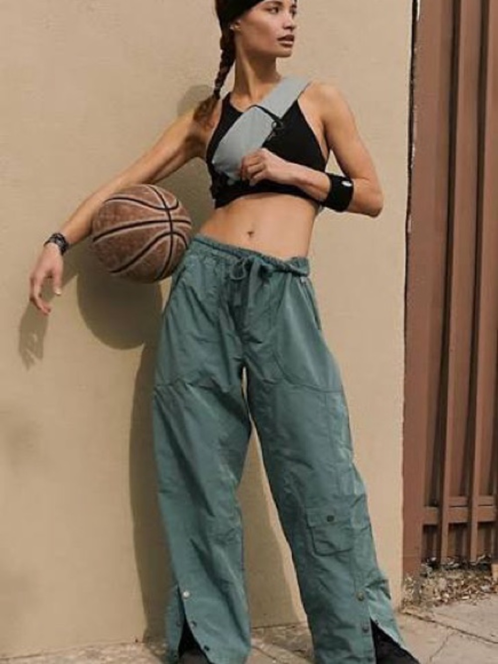 FP Movement Stadium Pants green size medium baggy wide leg